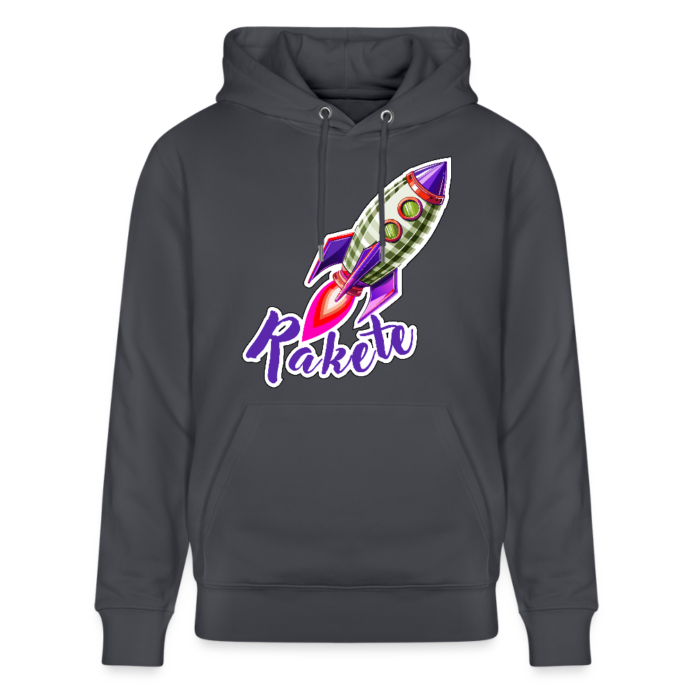Unisex Hoodie mit RAKETE PRINT - Indigoblau