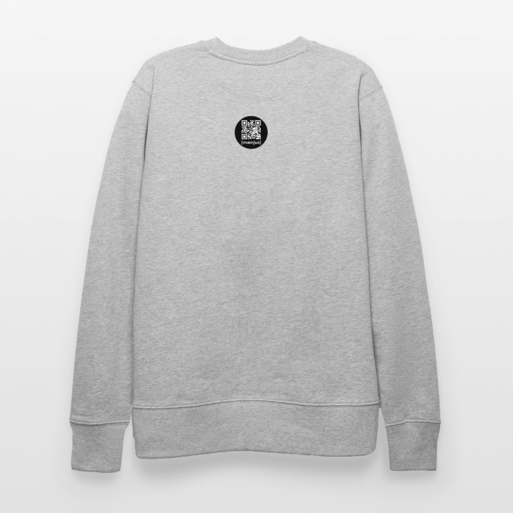 Unisex Bio-Sweatshirt mit BOBBLEHAT DOGCOMPANY PRINT - Grau meliert