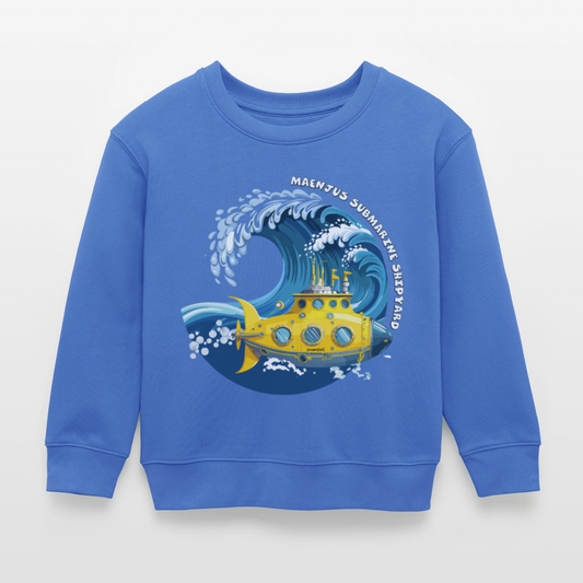 MNJS KIDS Mini Changer Bio Sweatshirt mit SUBMARINE SHIPYARD PRINT - carolina Blue
