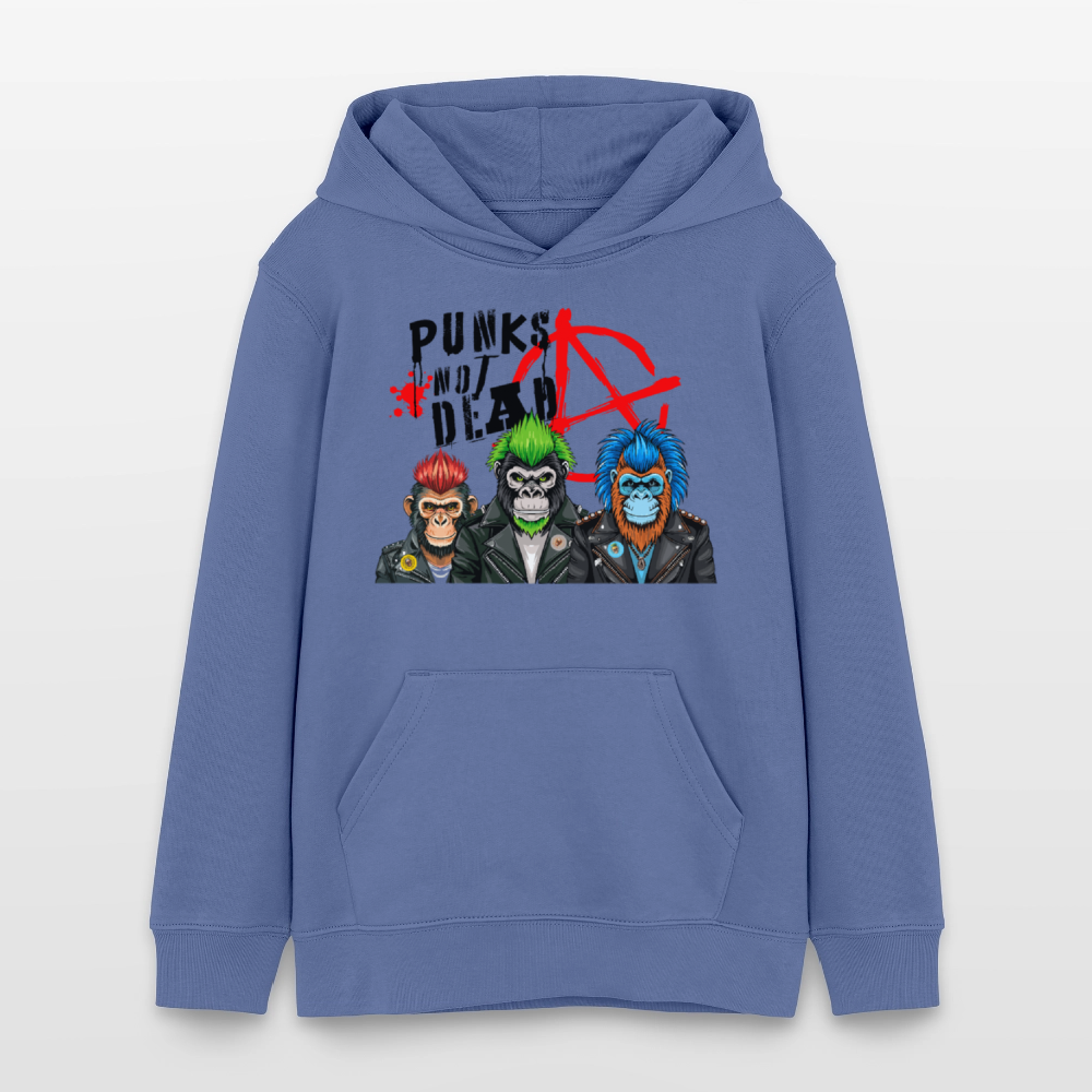 MNJS TEENS Bio-Hoodie mit PUNKS NOT DEAD PRINT - Blau