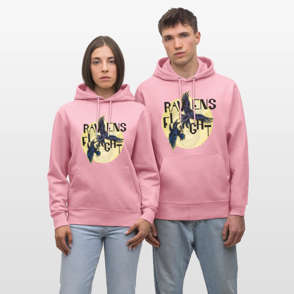 Unisex Hoodie mit RAVENS FIGHT PRINT - Lila Traum