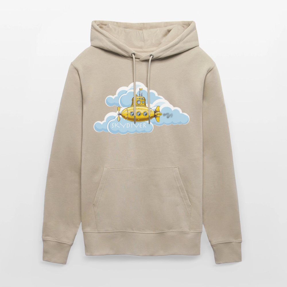Unisex Bio-Hoodie mit SKYDIVER PRINT - Beige