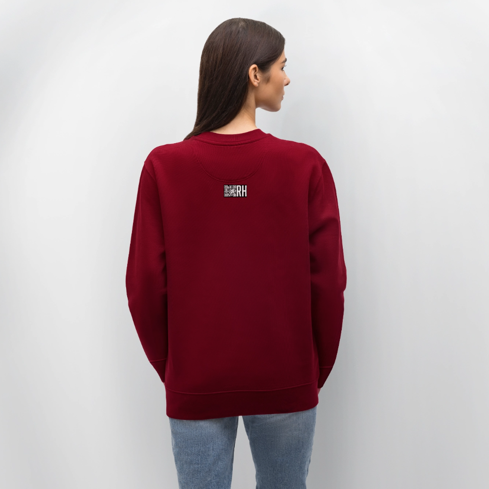 Unisex Bio-Sweatshirt mit CREATIVE VIRUS INSIDE PRINT - Burgunderrot
