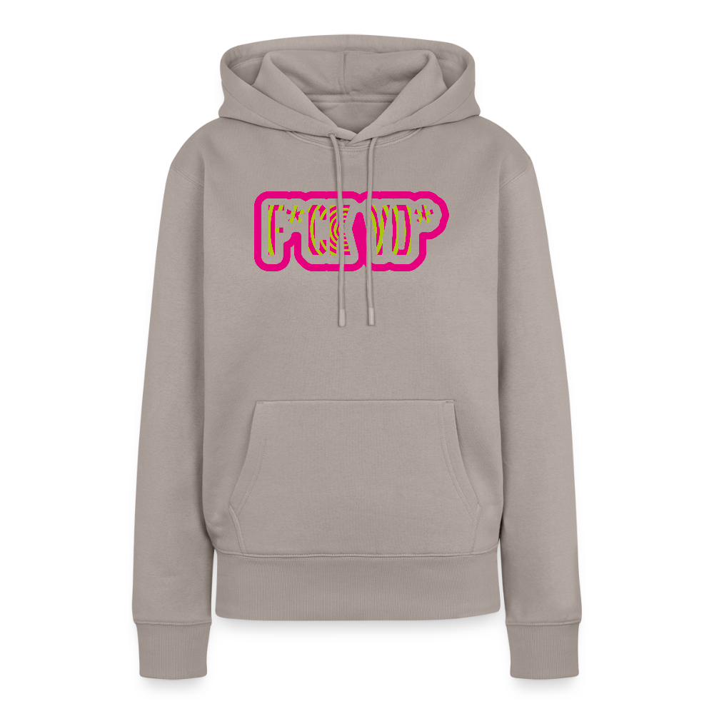 Frauen Premium Hoodie mit F*CK YO* PRINT - Taupe