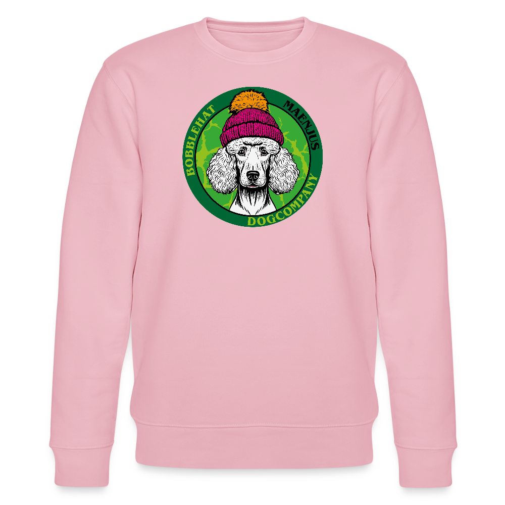 Unisex Bio-Sweatshirt mit BOBBLEHAT DOGCOMPANY PRINT - Hellrosa