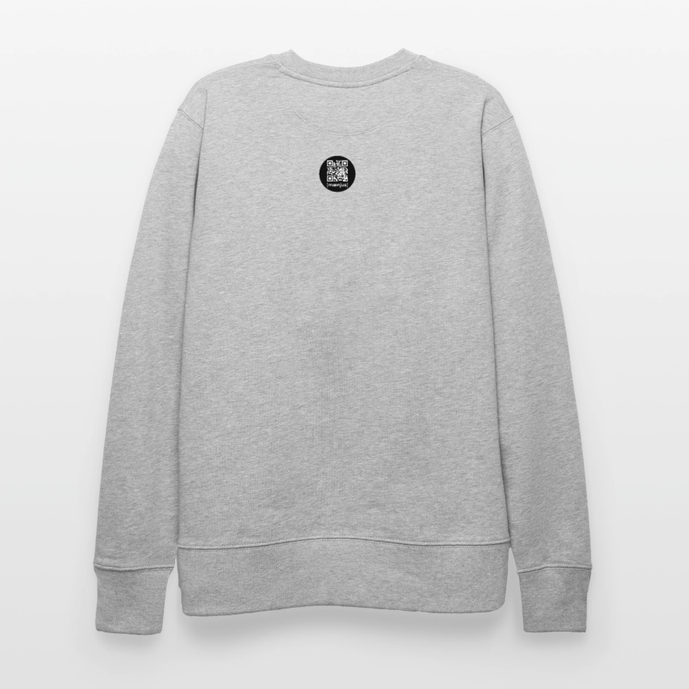 Unisex Bio-Sweatshirt mit SNOWSKULL FUCKTORY PRINT - Grau meliert