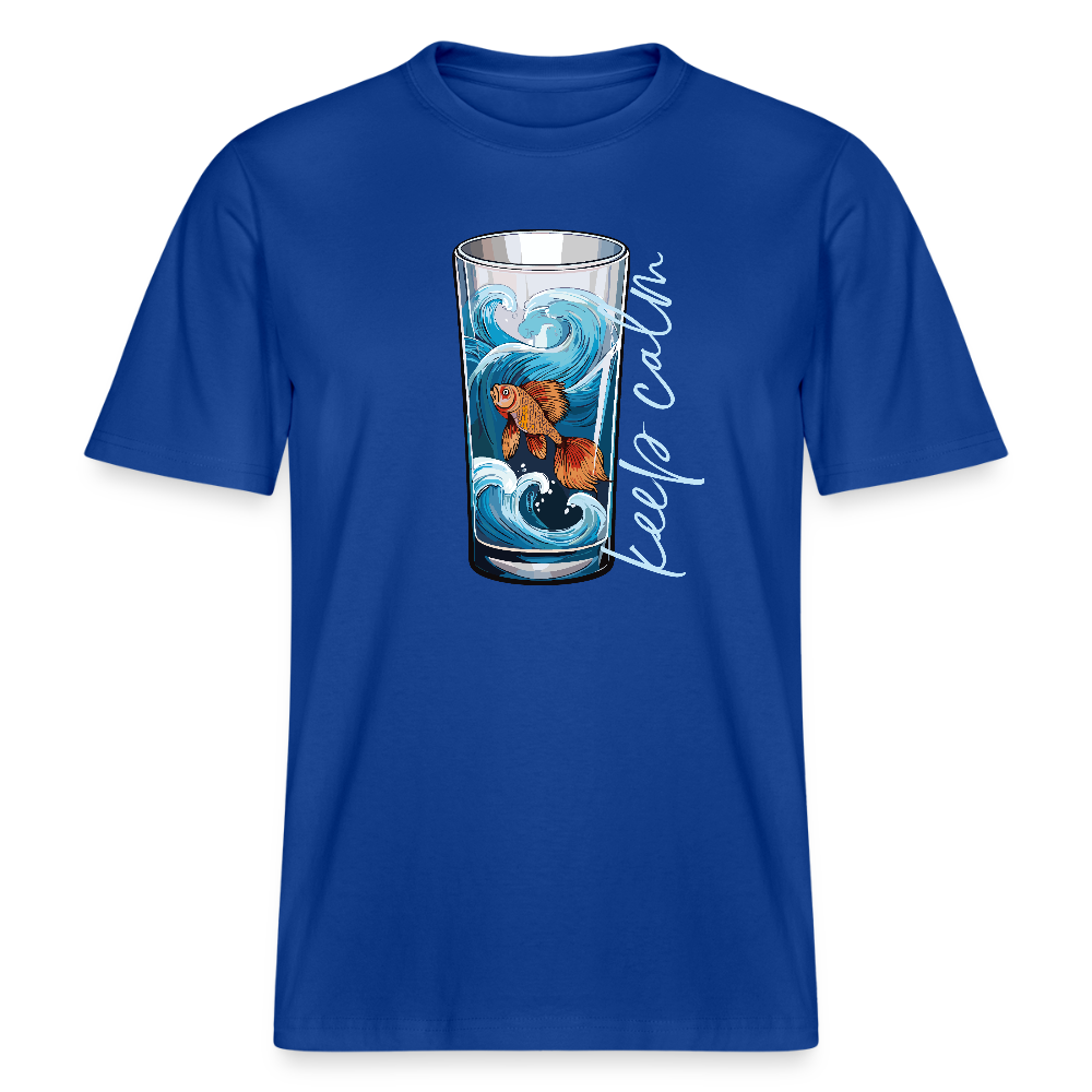 Unisex Bio-T-Shirt mit KEEP CALM PRINT - Dunkelblau