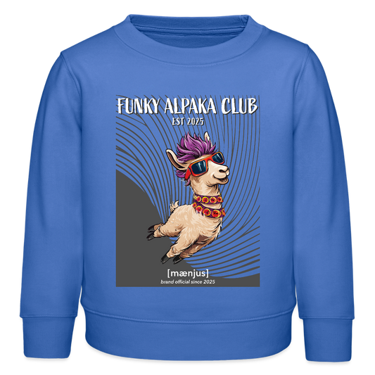 MNJS KIDS Mini Changer Bio Sweatshirt mit FUNKY ALPAKA CLUB PRINT - carolina Blue