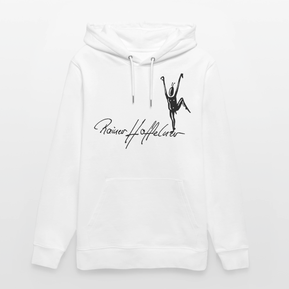 Unisex Bio-Hoodie mit TUSCHEMÄNNCHEN PRINT - Weiß