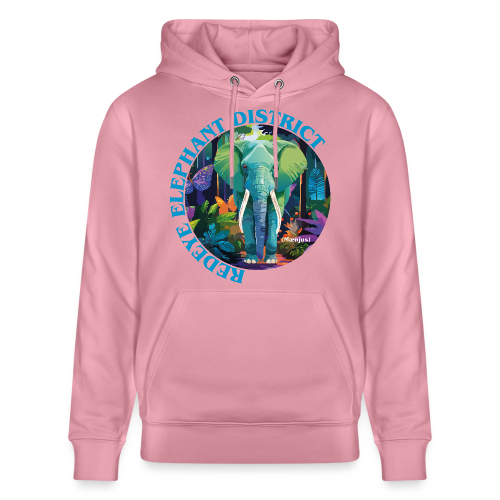 Unisex Bio-Hoodie mit REDEYE ELEPHANT DISTRICT PRINT - Lila Traum