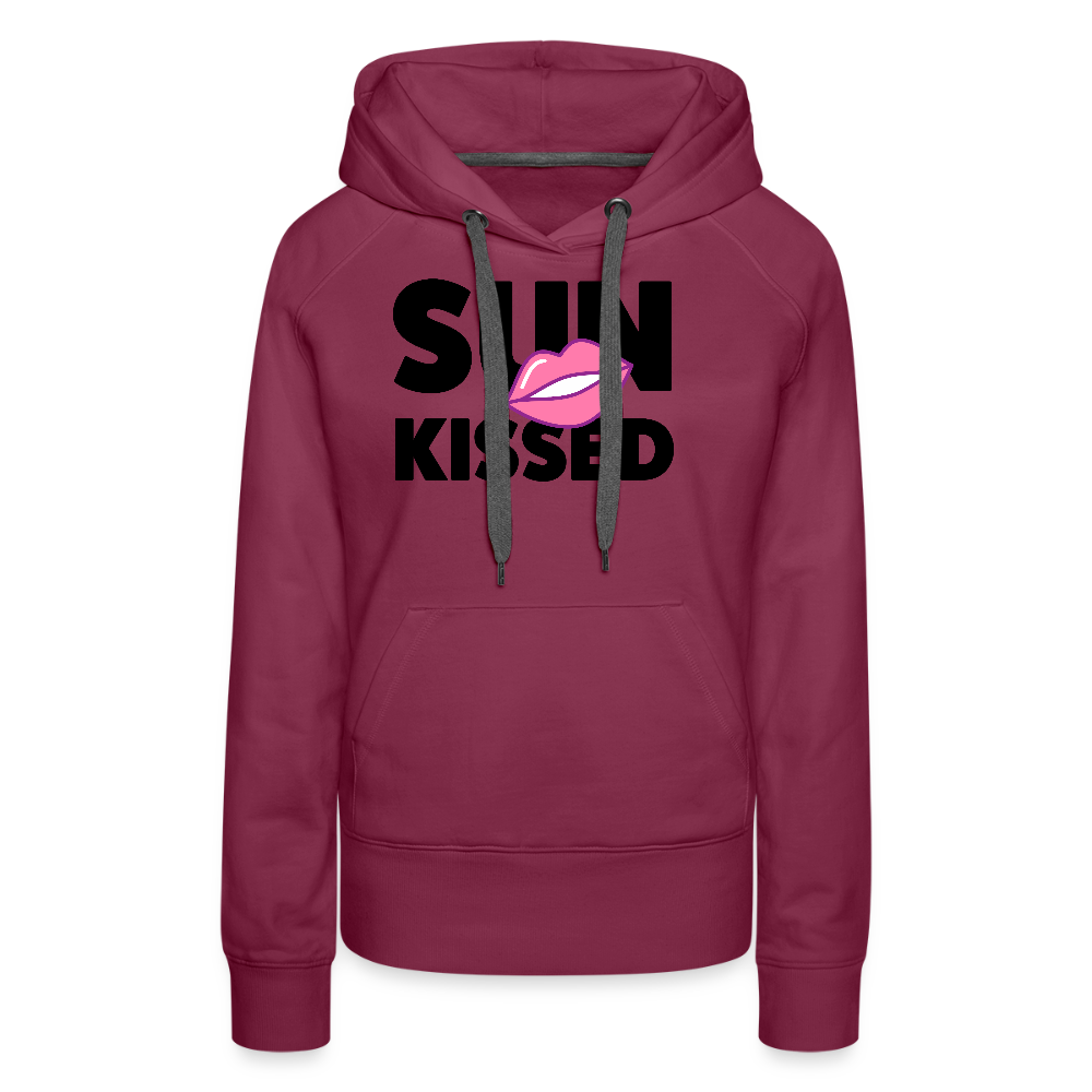 Frauen Premium Hoodie mit SUN KISSED PRINT - Bordeaux