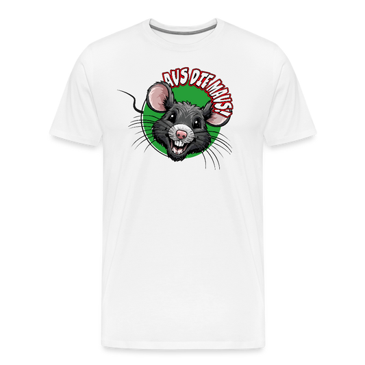 Männer Premium T-Shirt mit AUS DIE MAUS PRINT - Weiß
