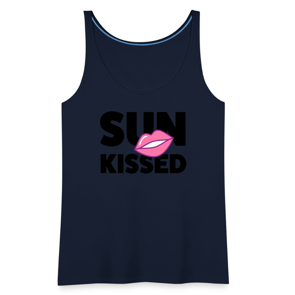 Frauen Premium Tank Top mit SUN KISSED PRINT - Navy