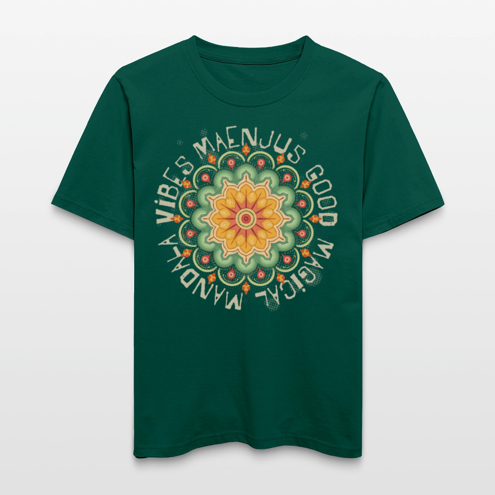Unisex Bio-T-Shirt mit MANDALA VIBES PRINT - Forest