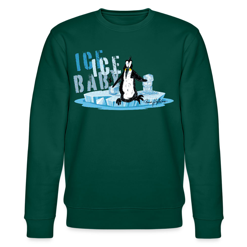 Unisex Bio-Sweatshirt mit ICE ICE BABY PRINT - Forest