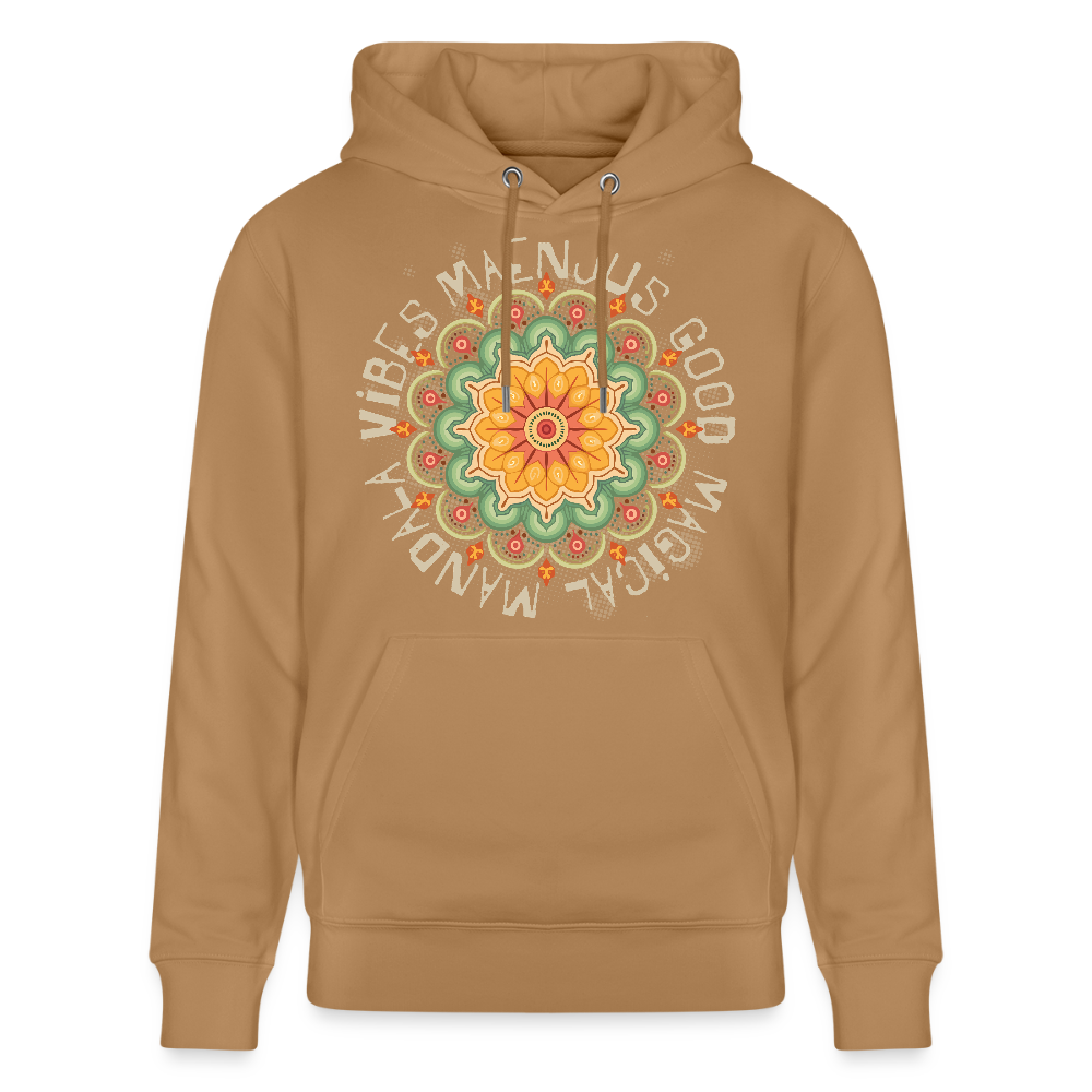 Unisex Bio-Hoodie mit MANDALA VIBES PRINT - Karamell 