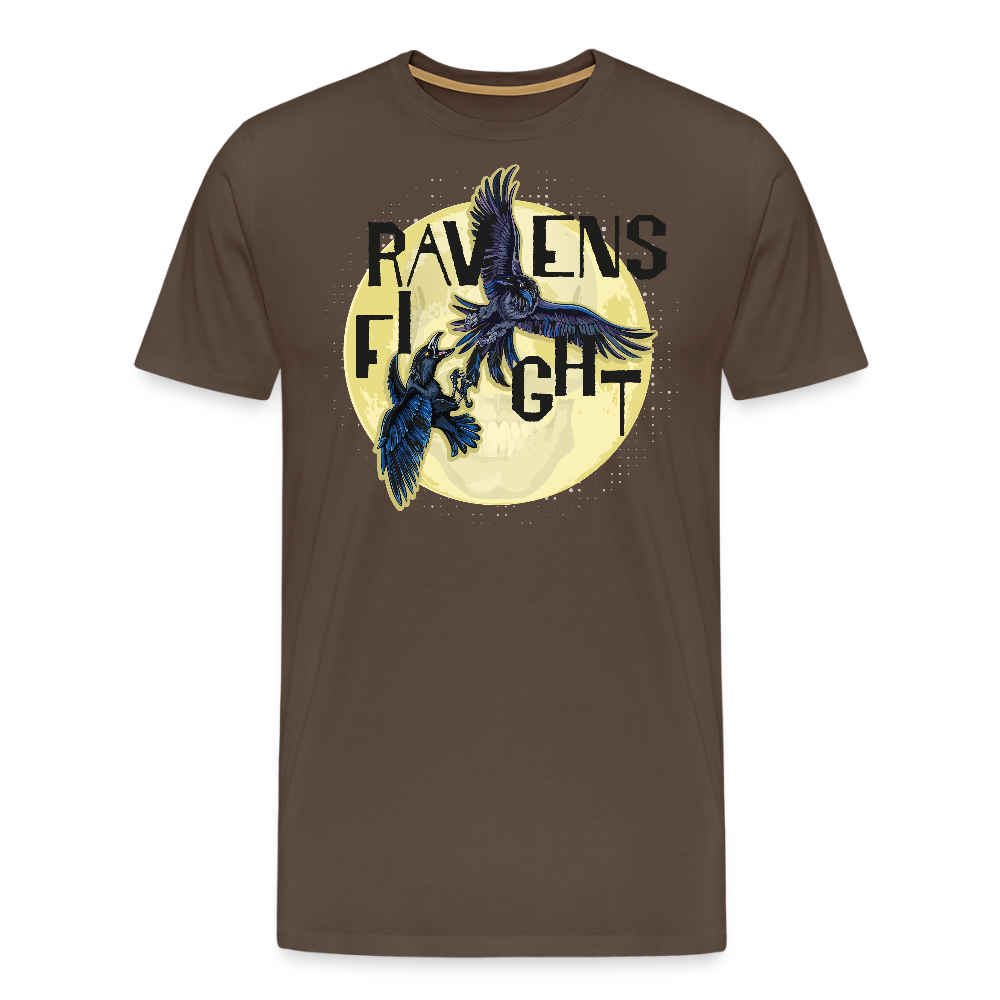 Männer Premium T-Shirt mit RAVENS FIGHT PRINT - Edelbraun