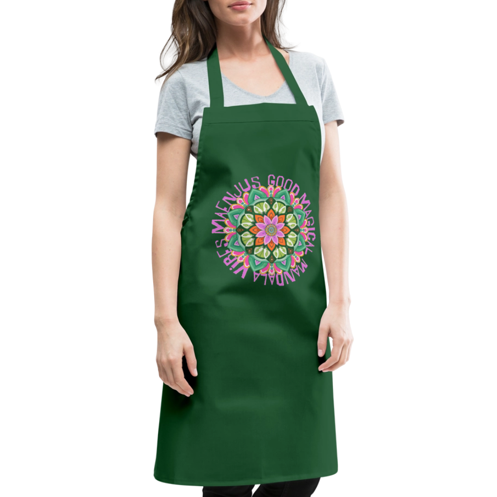 Kochschürze mit Mandala Vibes Motiv V - Grün