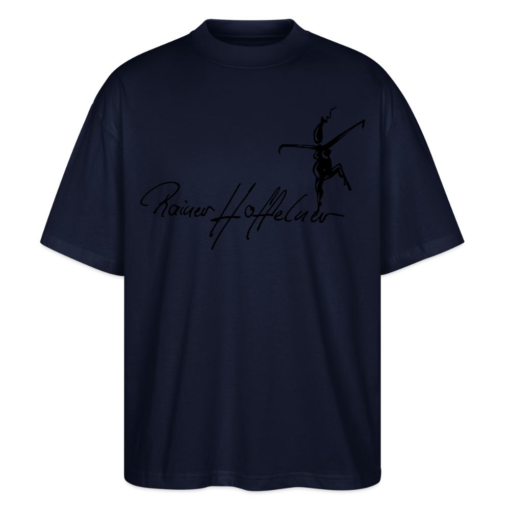Oversized Unisex T-Shirt mit TUSCHEWEIBCHEN PRINT - Navy
