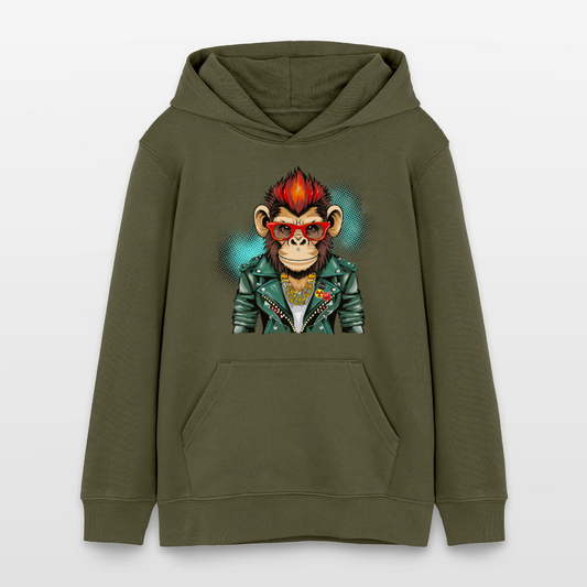 MNJS TEENS Bio-Hoodie mit MONKEY PRINT - Khaki