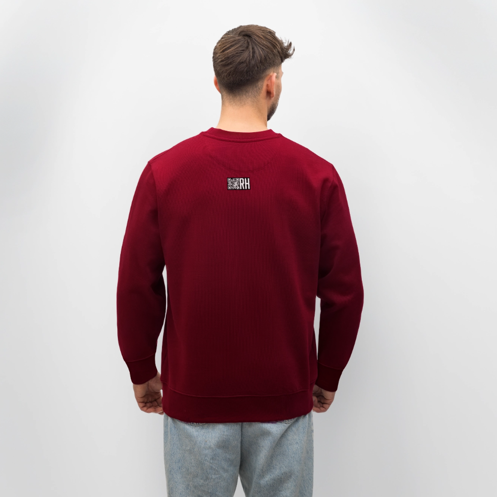 Unisex Bio-Sweatshirt mit CREATIVE VIRUS INSIDE PRINT - Burgunderrot