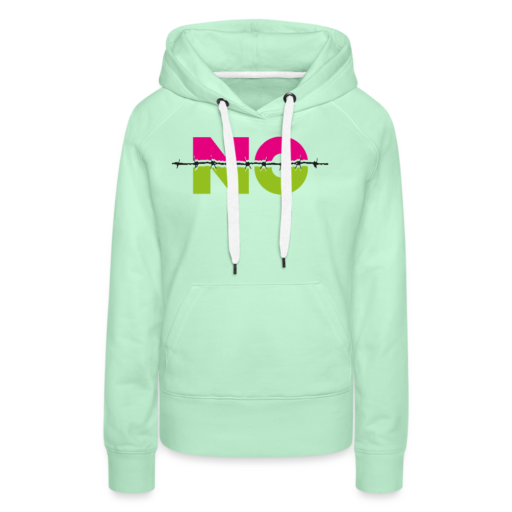Frauen Premium Hoodie mit NO PRINT - helles Mintgrün