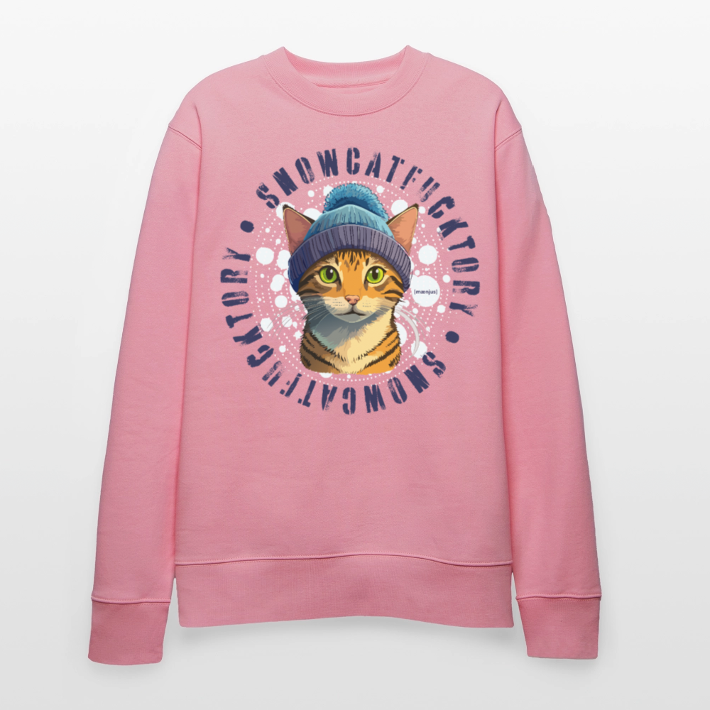Unisex Bio-Sweatshirt mit SNOWCAT PRINT - Lila Traum