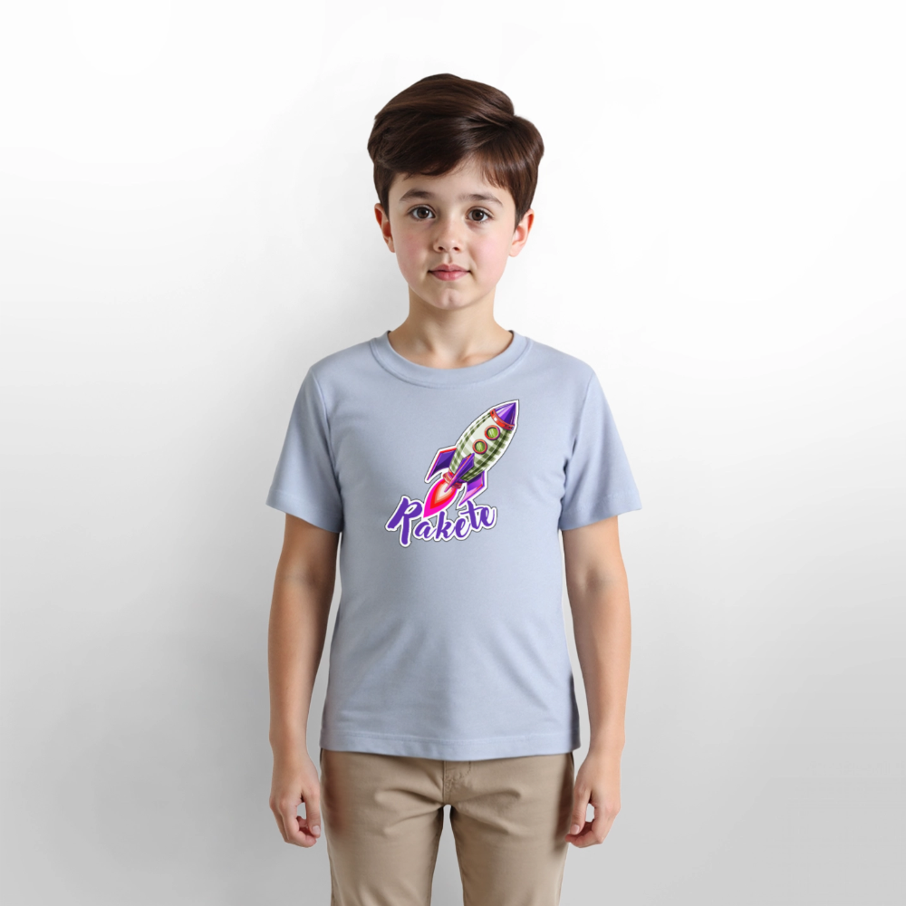 MNJS KIDS Bio T-Shirt mit RAKETE PRINT - Lavendel-Violett