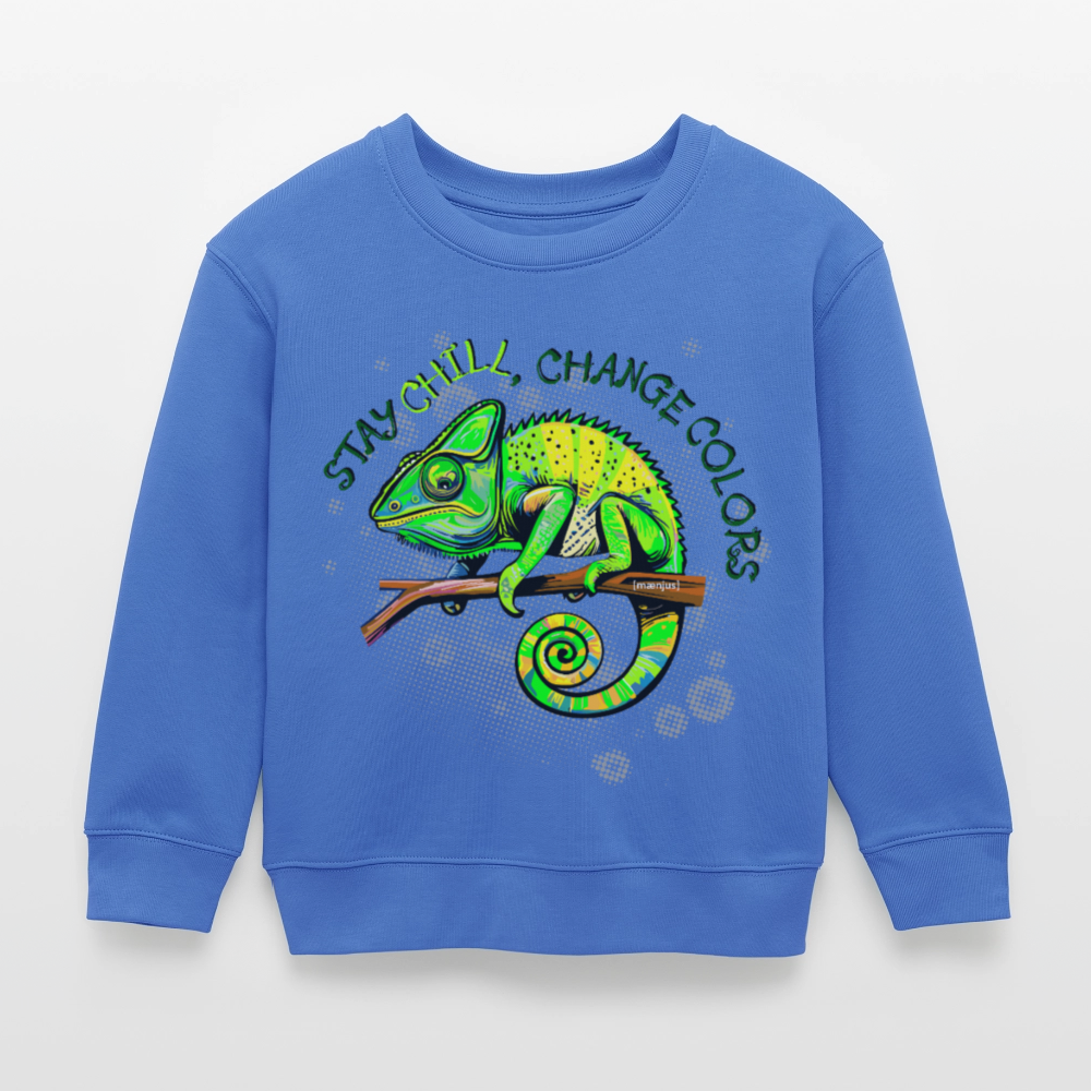 MNJS KIDS Mini Changer Bio Sweatshirt mit CAMAELEON PRINT - carolina Blue