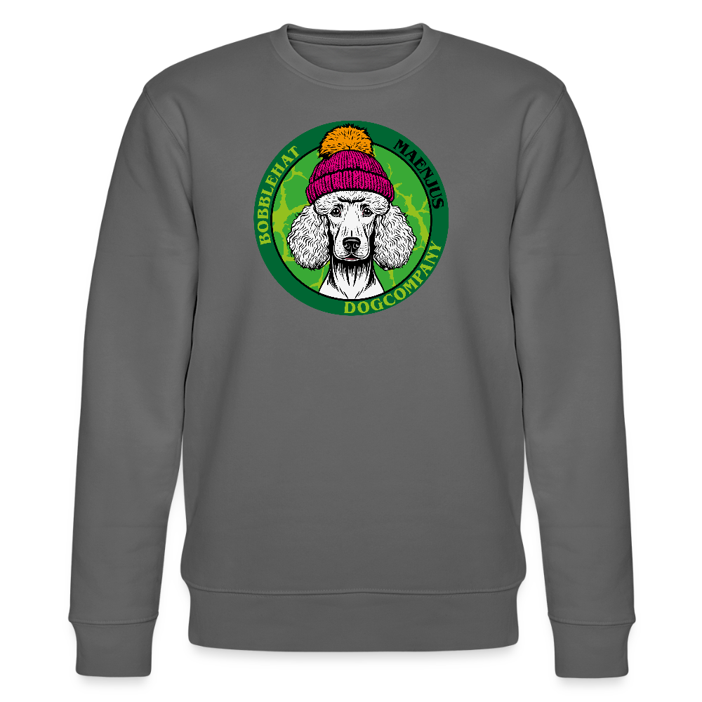 Unisex Bio-Sweatshirt mit BOBBLEHAT DOGCOMPANY PRINT - Anthrazit