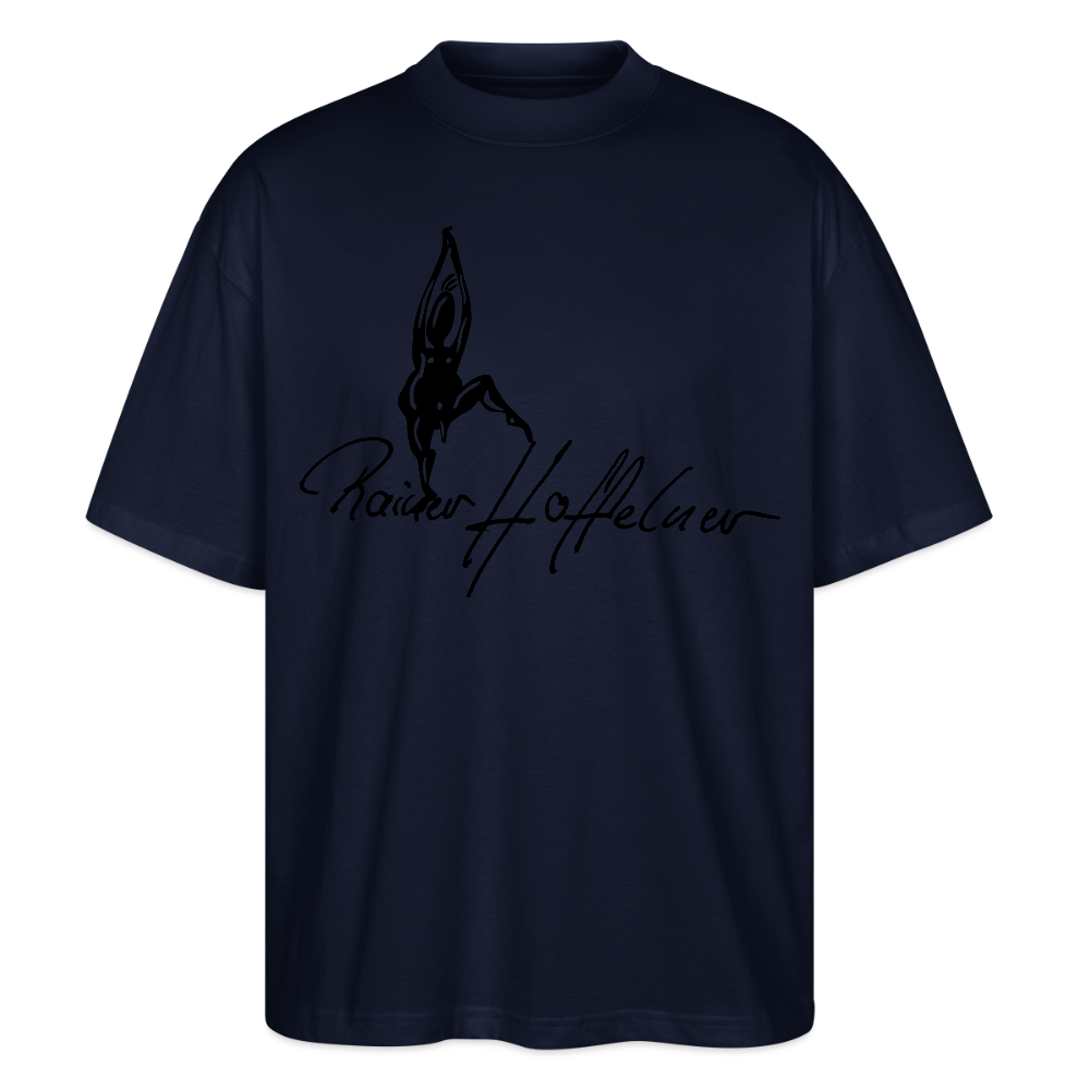 Oversized Unisex T-Shirt mit TUSCHEMÄNNCHEN PRINT - Navy