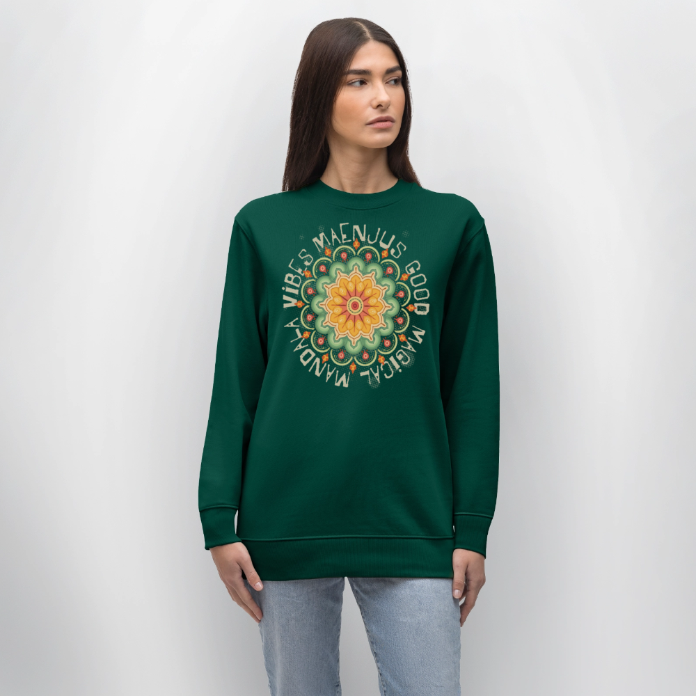Unisex Bio-Sweatshirt mit MANDALA VIBES PRINT - Forest