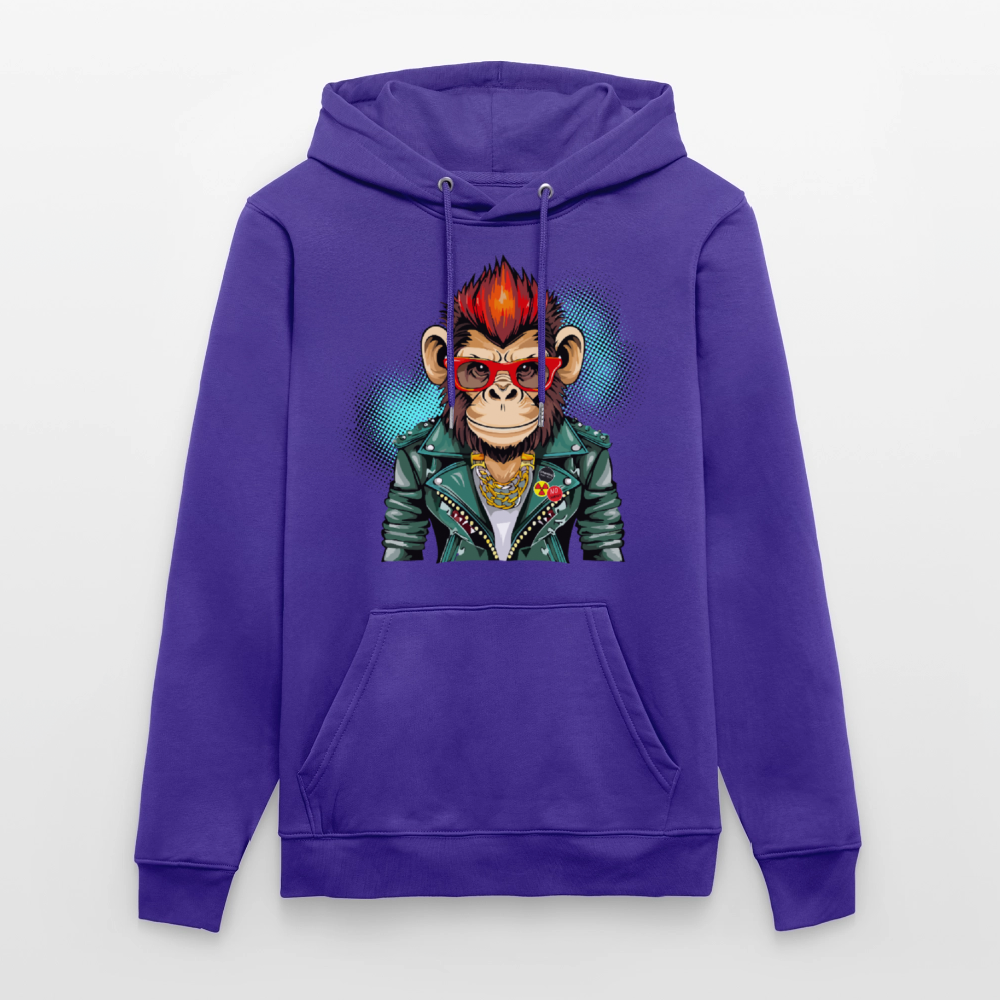 Unisex Hoodie mit MONKEY PRINT - Purple Love 