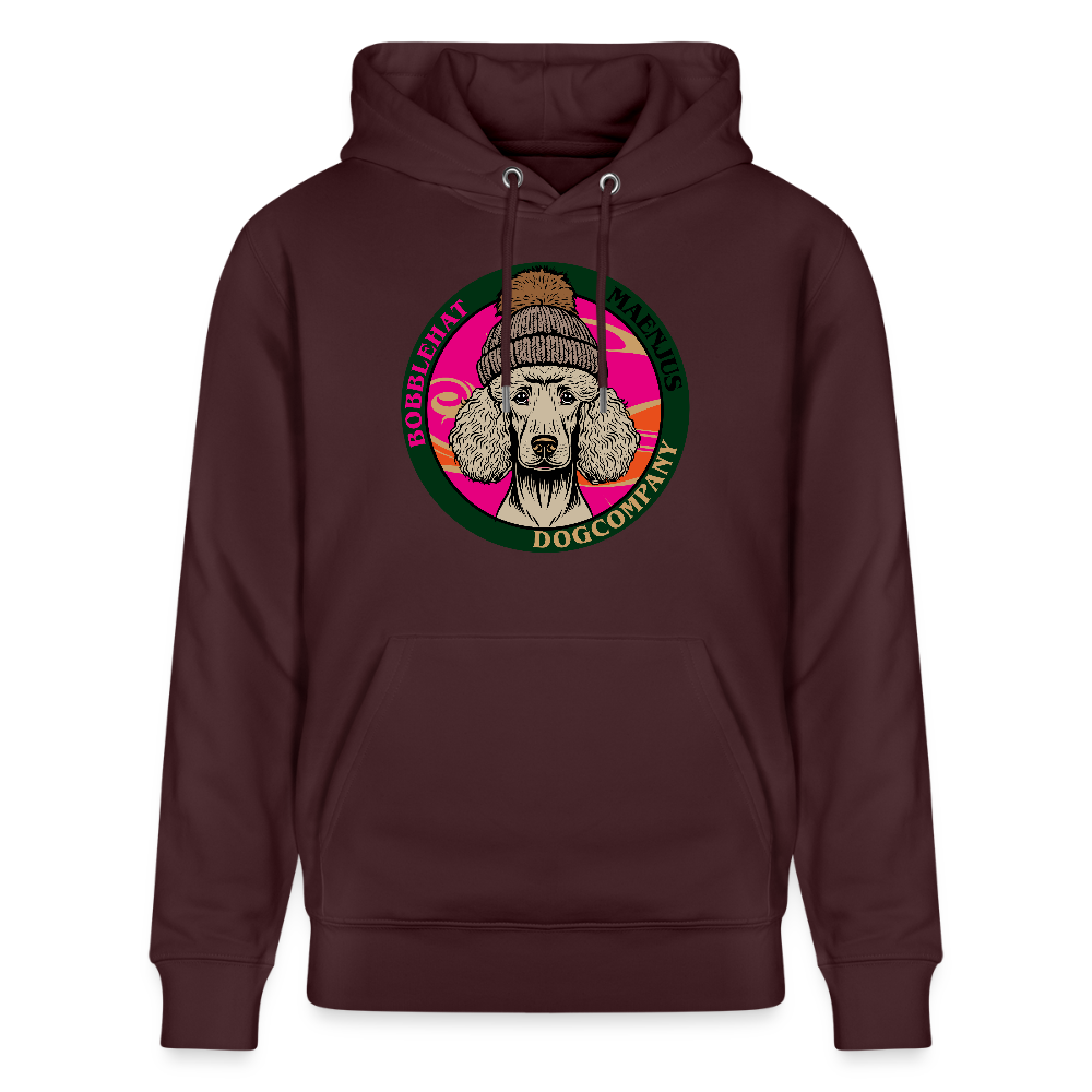SUnisex Bio-Hoodie mit BOBBLEHAT DOGCOMPANY PRINT - Maroon