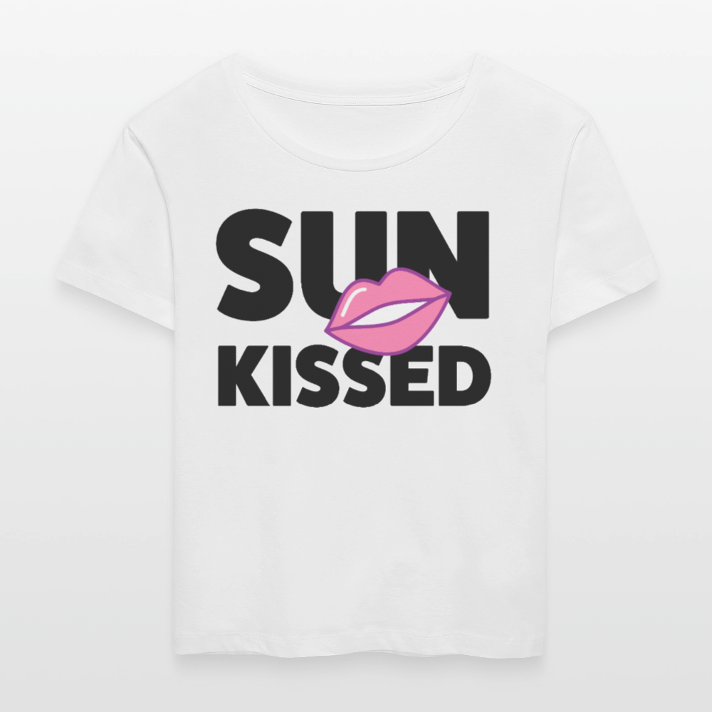 Frauen T-Shirt mit SUN KISSED PRINT - Weiß