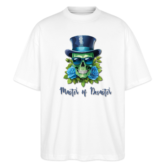 Oversized Unisex T-Shirt mit MASTER OF DESASTER SKULL PRINT - Weiß