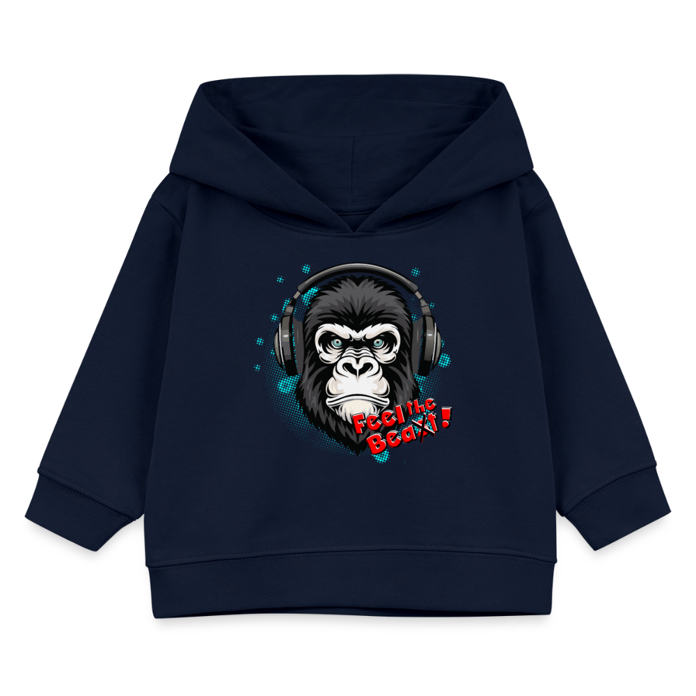 MNJS KIDS Bio Hoodie mit FEEL THE BEA(S)T PRINT - Navy