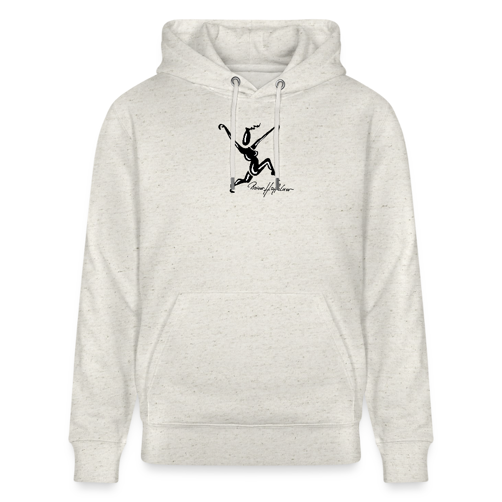Unisex Bio-Hoodie mit TUSCHEWEIBCHEN PRINT - Beige meliert