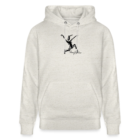 Unisex Bio-Hoodie mit TUSCHEWEIBCHEN PRINT - Beige meliert