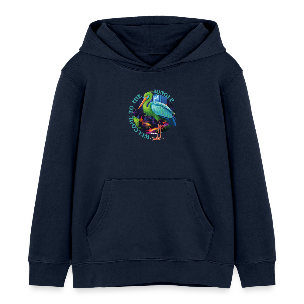 MNJS KIDS Bio-Hoodie mit WELCOME TO THE JUNGLE PRINT - Navy