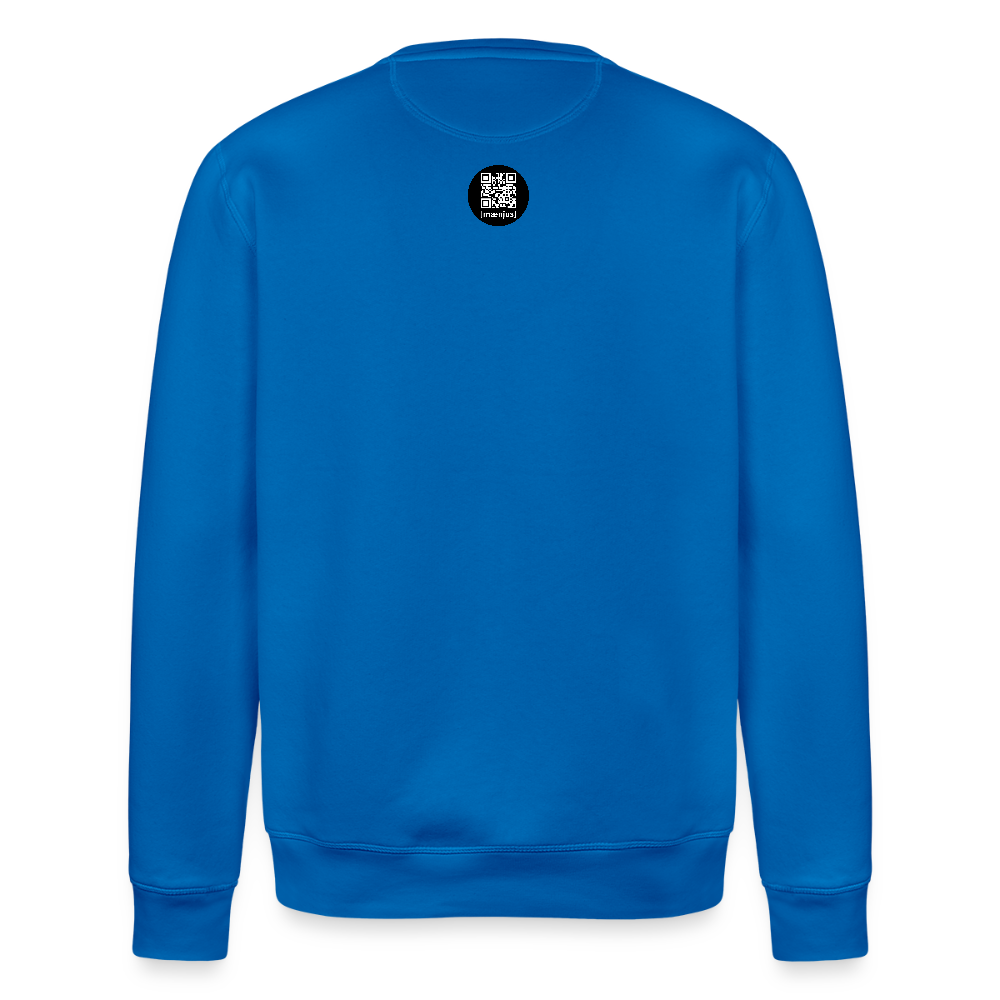 Unisex Bio-Sweatshirt mit BOO! PRINT - Königsblau