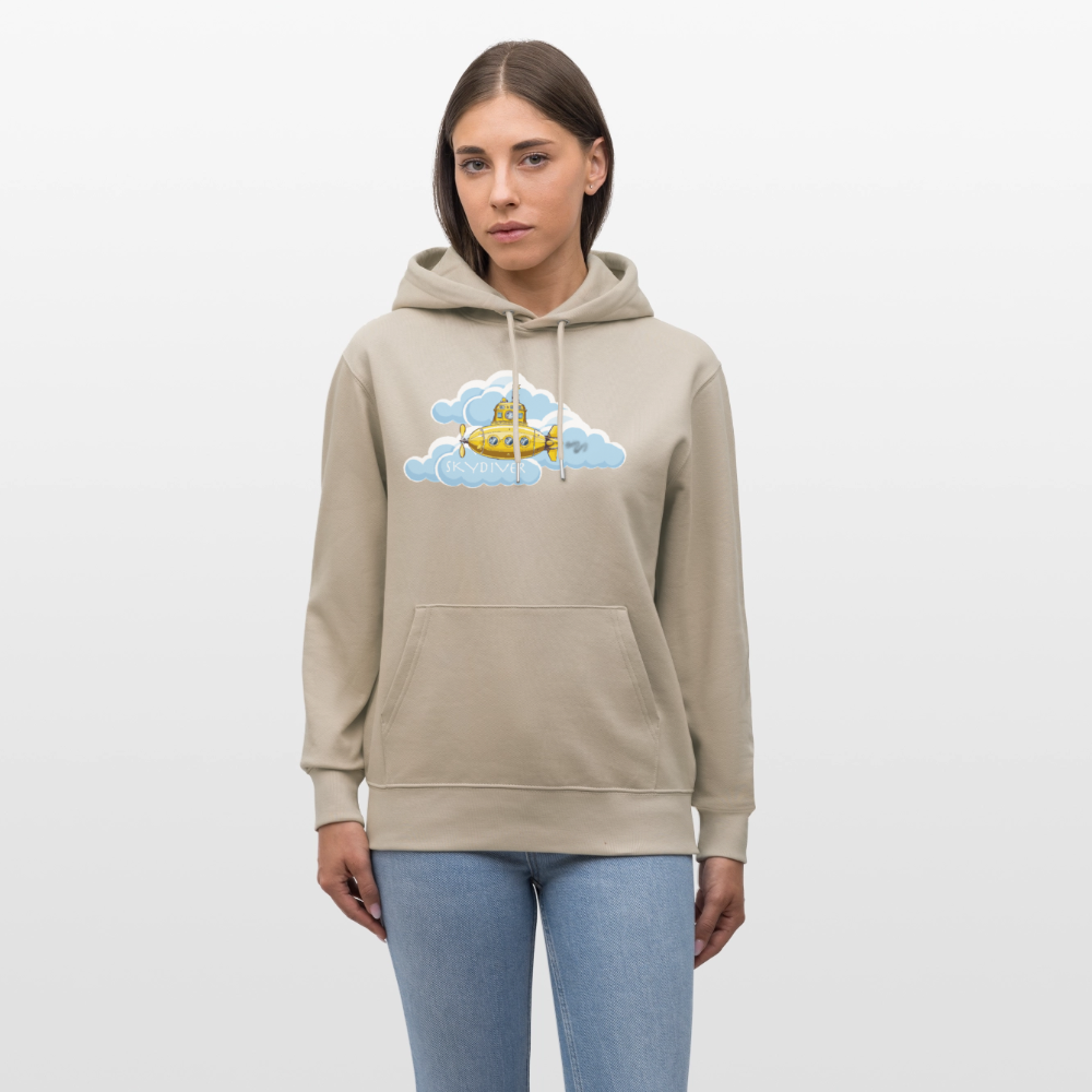 Unisex Bio-Hoodie mit SKYDIVER PRINT - Beige