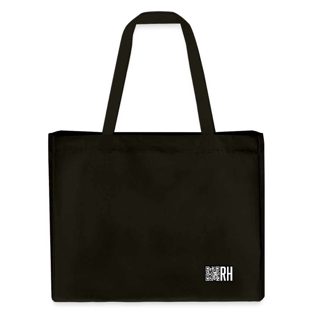 Recycelter Shopping Bag mit STREET ART PRINT - Schwarz