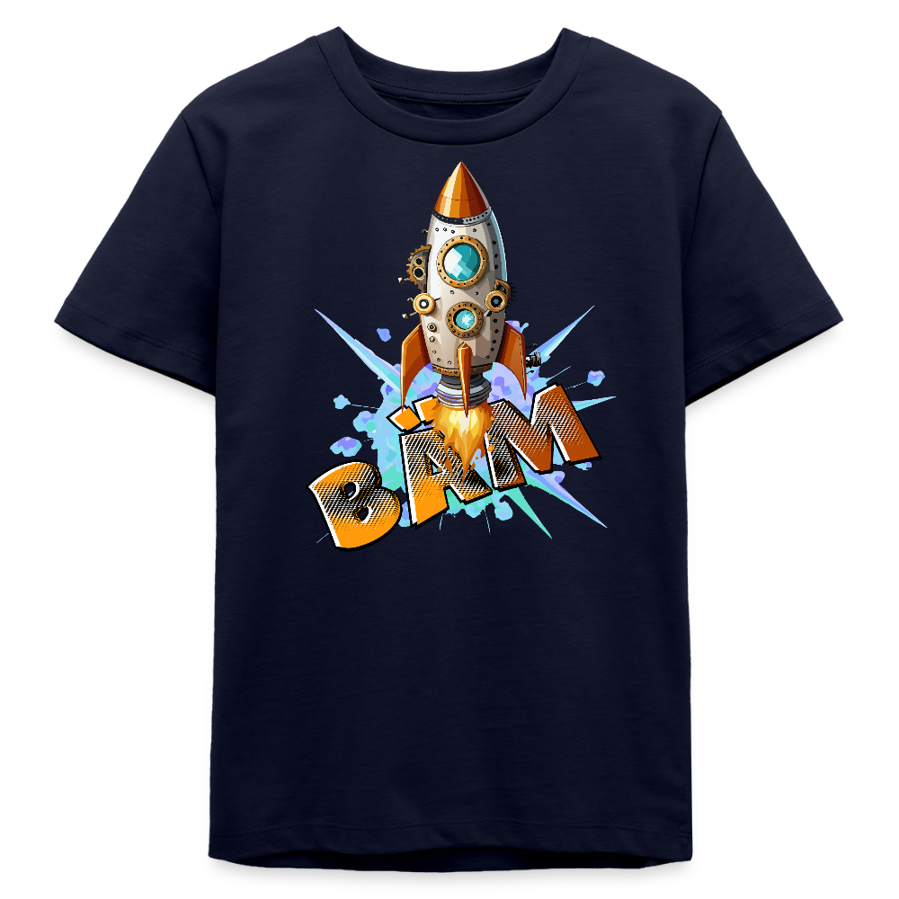 MNJS TEENS Bio T-Shirt mit BÄM PRINT - Navy