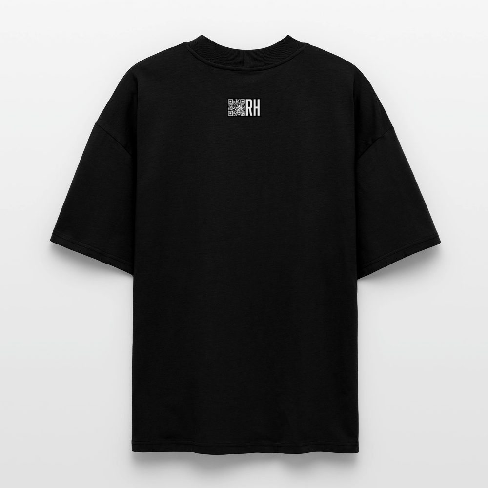 Oversized Unisex Bio T-Shirt mit CREATIVE VIRUS INSIDE PRINT Vorderseite - Schwarz