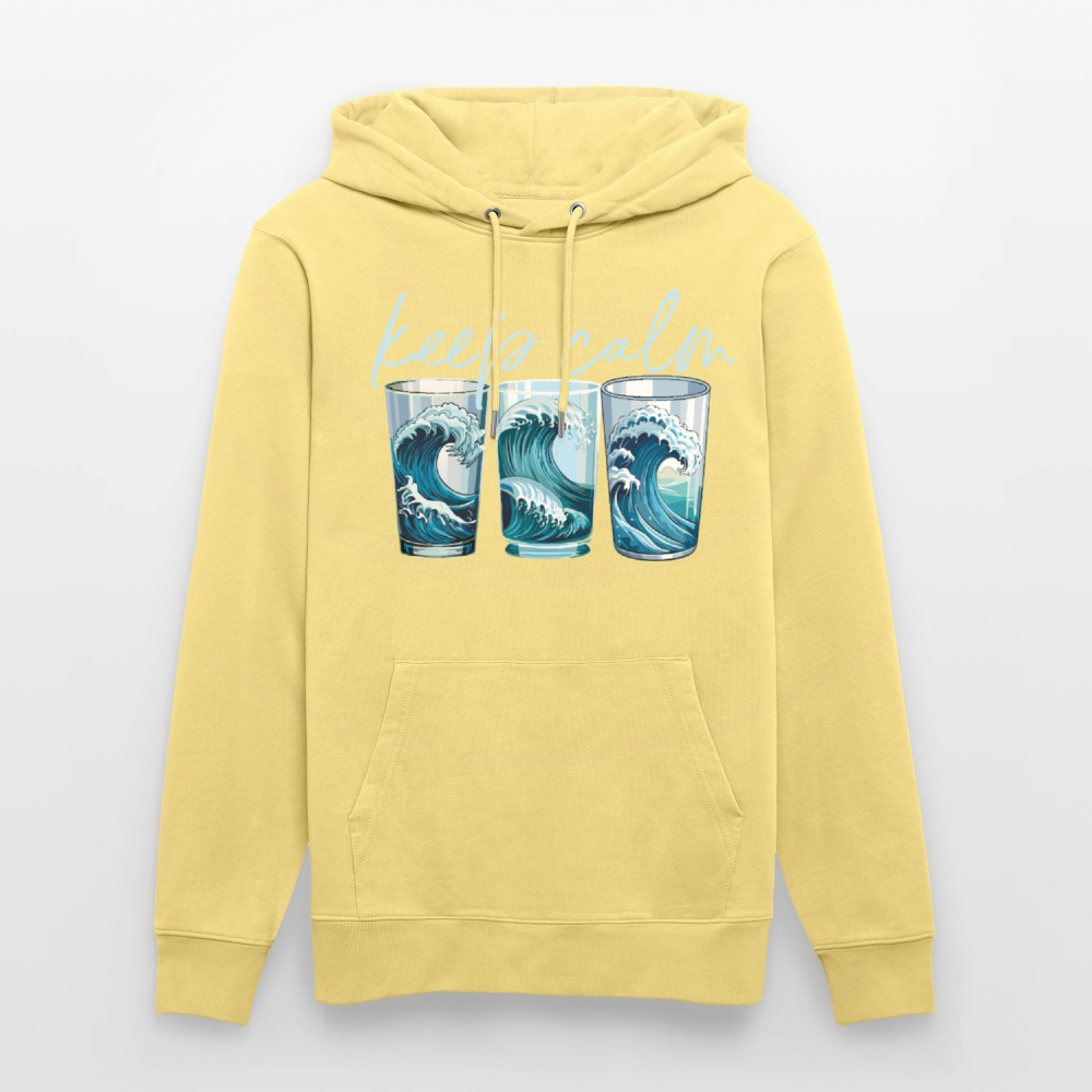 Unisex Bio-Hoodie mit KEEP CALM PRINT - Gelb Viva 