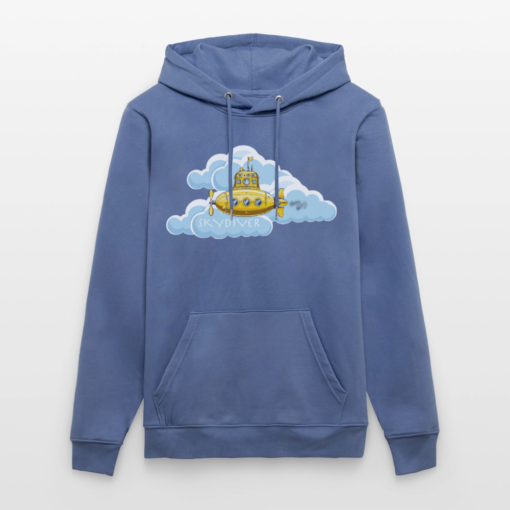 Unisex Bio-Hoodie mit SKYDIVER PRINT - Blau