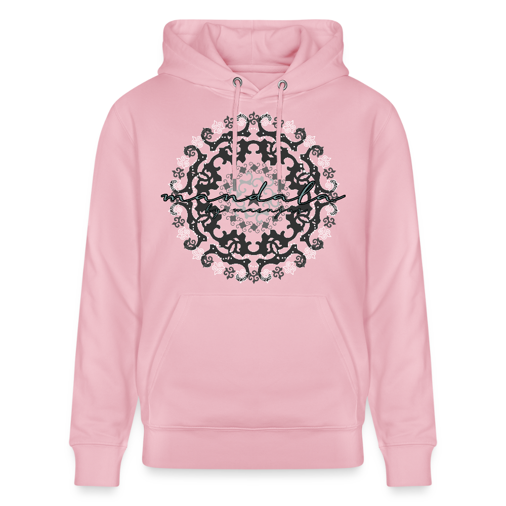 Unisex Bio-Hoodie mit BLACK MANDALA PRINT - Hellrosa