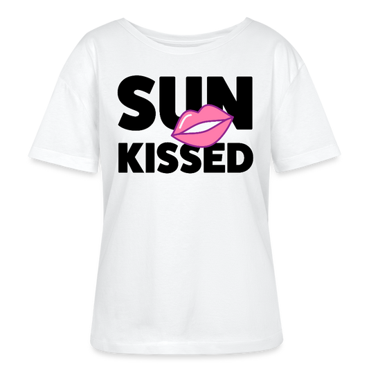 Frauen T-Shirt mit SUN KISSED PRINT - Weiß