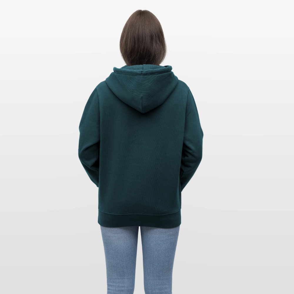 Unisex Bio-Hoodie mit KEEP CALM PRINT - Dunkles Petrol